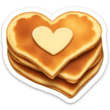 Heart shaped pancakes sticker