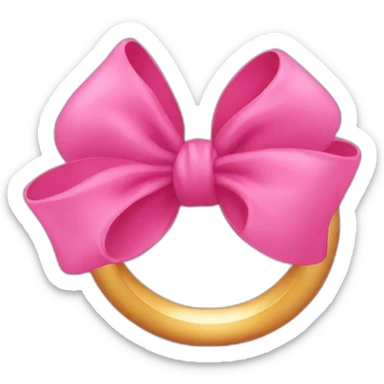 pink ring with pink bow sticker