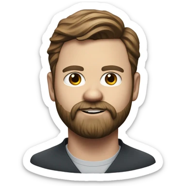 photorealistic J.D. Vance with a beard sticker