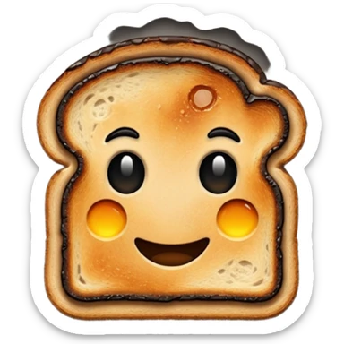 blackened burnt toast sticker