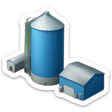 blue silo sticker