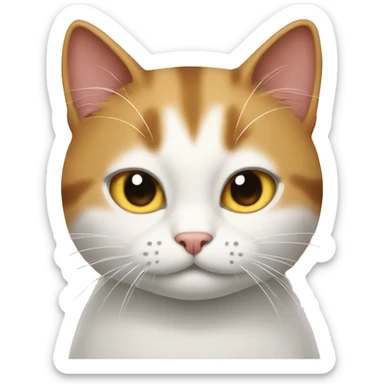 cat facing each other sticker