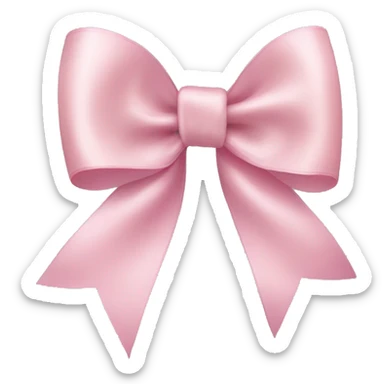 light pink ribbon bow sticker
