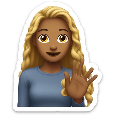 girl flipping her hair with one hand sassy sticker