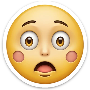 Can you make a shocked face that kinda looks disgusted  make it one of the yellow ones that are circular sticker