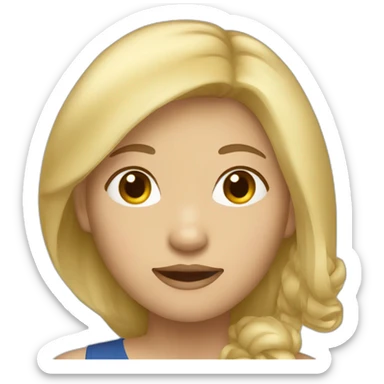 Vietnamese women with blonde hair sticker