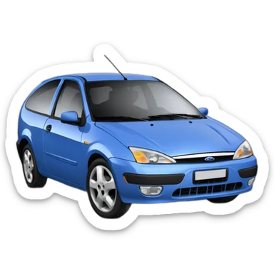 car ford focus 1999 in blue five doors sticker