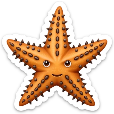 Starfish in leather wear sticker