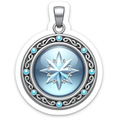 amulet pendant with sparkles sticker