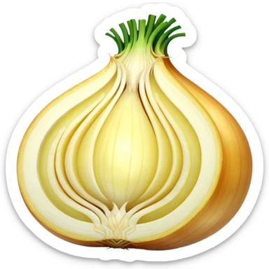 sliced yellow onion sticker