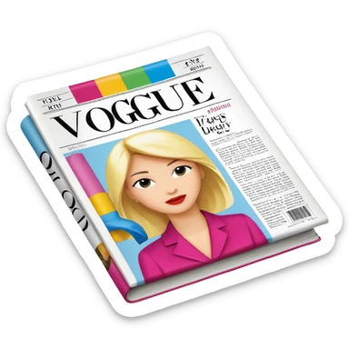 vogue newspaper sticker