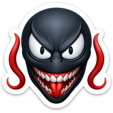 Venom with no pupils  sticker