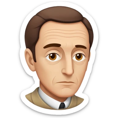 Merleau-Ponty with thoughtful expression sticker