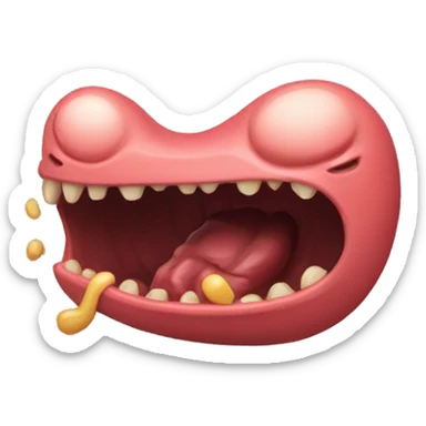 Stomach cramps making feel like a monster  sticker
