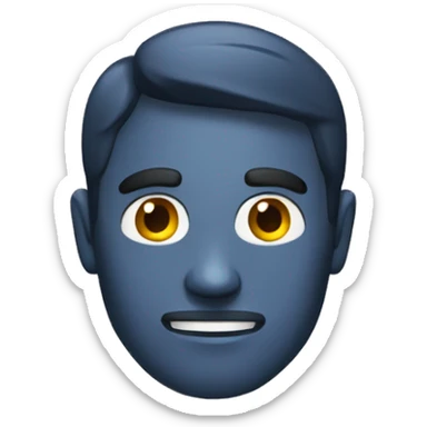 Hombre de test oscuro calvo sticker