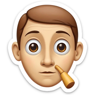 pinocchio liar with a long narrow nose of wood sticker