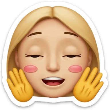 mix of these two 🥺☺️ but make it classic emoji and without hearts and a little bit sad but still smile sticker