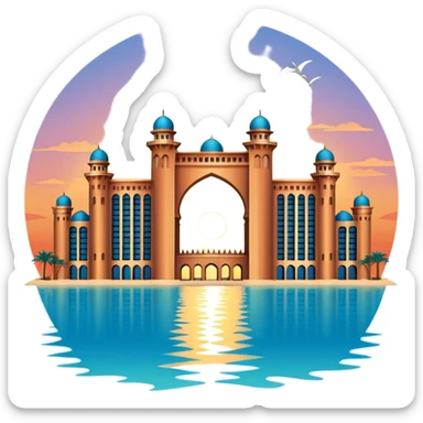 Atlantis the Palm Dubaï at sunset sticker