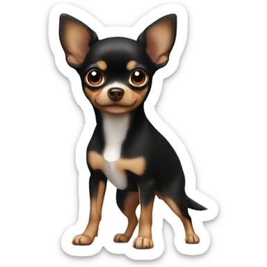 Black and brown Chihuahua sticker