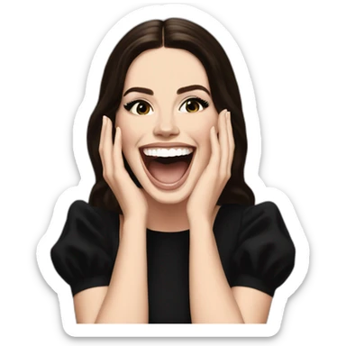 Top of Lana del rey with black dress laughing sticker