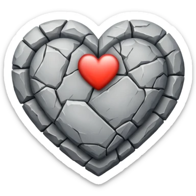 Corazón de piedra sticker
