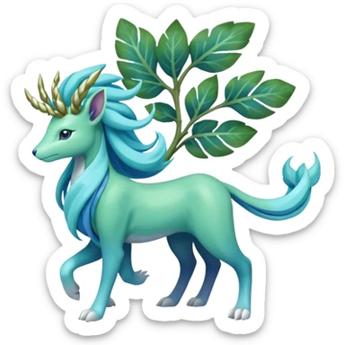 Suicune-Aurorus-Amaura-Meganium-fusion (full body) sticker