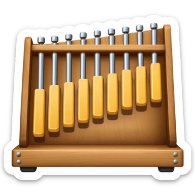 wooden glockenspiel instrument sticker
