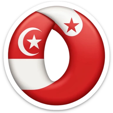 To create an emoji that's half Algeria and half Tunisia with a clean split in the middle, you'd typically use a photo editing app that allows you to merge images side by side. sticker