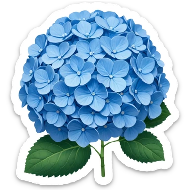 blue hydrangea flower sticker