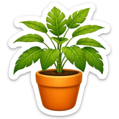 Una planta bonita con una masetá de color: FFACC4 sticker