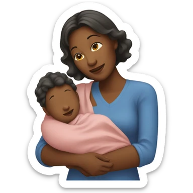 mother with baby in her arms sticker