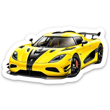 Koenigsegg Agera RS - Koenigsegg (Model Year: 2020) (Iconic colour: Yellow) sticker