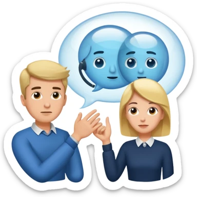 a couple in love with a wristwatch in a guys thinking bubble  sticker