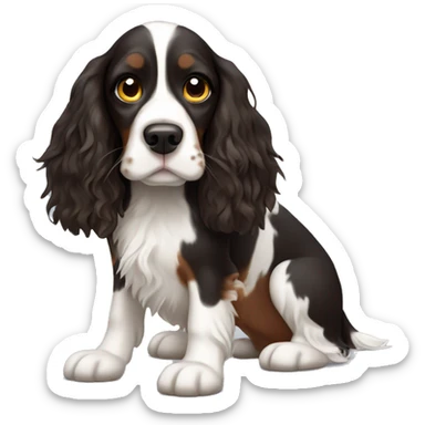 tri color springer spaniel sticker