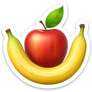 Colorful fruits with glowing antioxidant particles, cell protection, bright clean colors, simple emoji style sticker