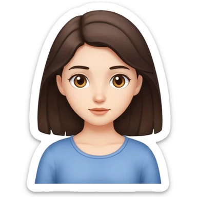 Brunette girl curtsying sticker