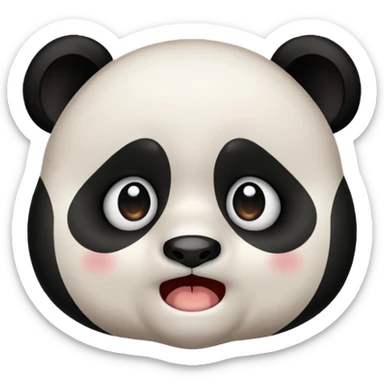 Can you create a panda crying emoji for me 🐼 this panda with.. crying, 🥺 with these eyes,  🥹 and these, 😏 and this sticker