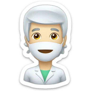 Farmacêutica atendendo idosa sticker