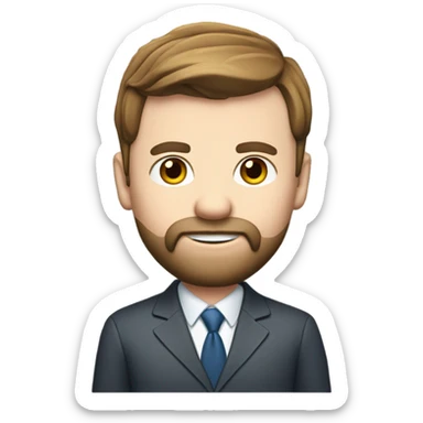 J.D. Vance with a small beard sticker