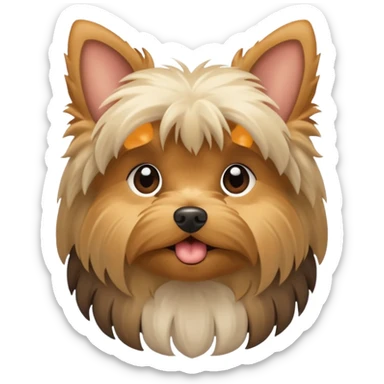 Yorkie belly sticker