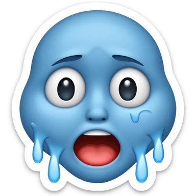 Super mega duper cry emoji, make it similar to this emoji: 😭  sticker