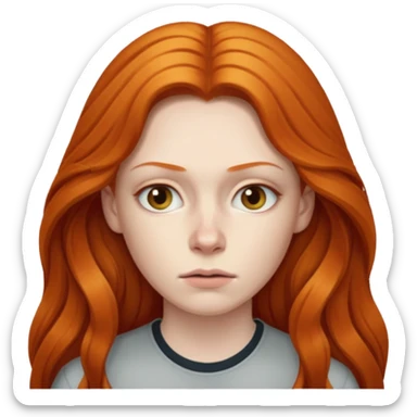 ginger prisoner long haired woman mug shot with bg sticker