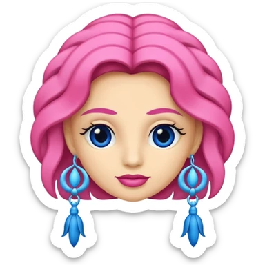 Crie uma rosa azul, com espinhos sem ser pessoas,  sticker