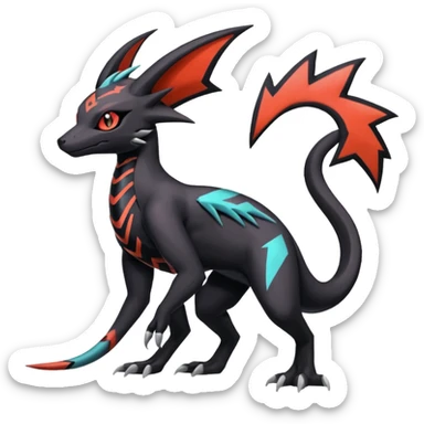 Salandit-Noivern-Umbreon-Silvally-fusion (full body) sticker