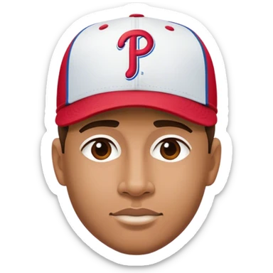 Man wearing a Philadelphia Phillies baseball cap sticker
