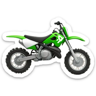 Green dirt bike sticker