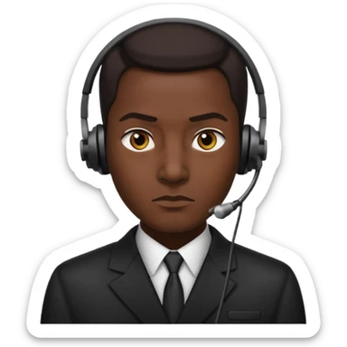 Spy with earpiece sticker