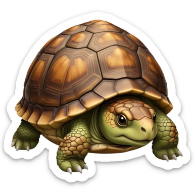 turtle and brown hare combined sticker