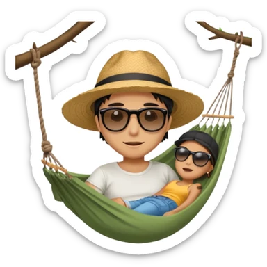 take the last image and make the hole bigger, and the hammock smaller sticker