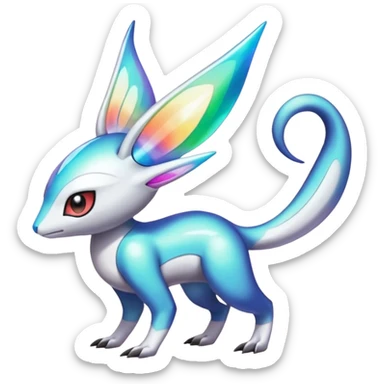 Shiny Colorful Vernid-Trico-Meloetta-Latias-Koraidon-Peppercat-Protogen-Pokémon-Digimon-Fakémon-fusion-hybrid-creature sticker